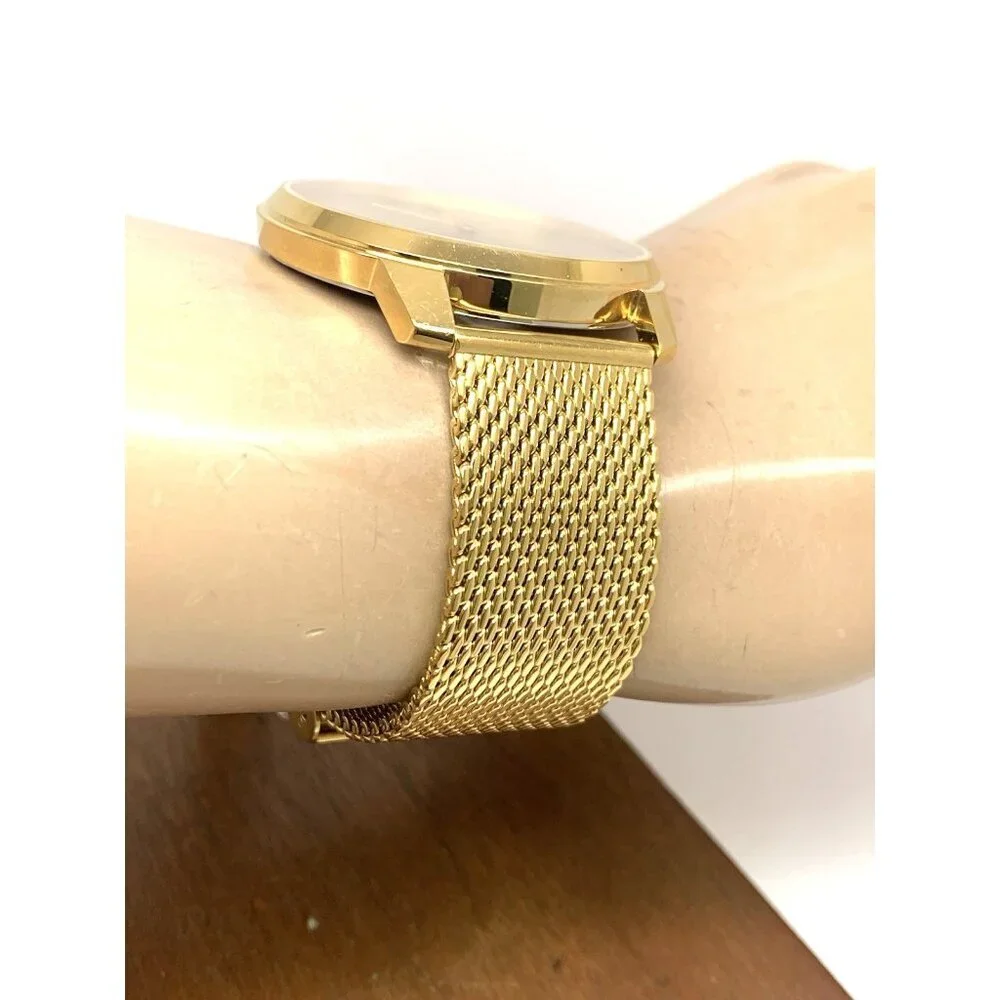 Movado Men's Watch 3600833 Bold Gold Dial Swiss Quartz Steel 42mm Mesh Band
